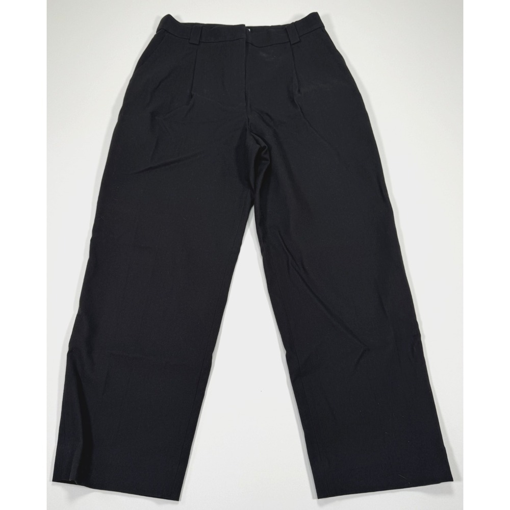 & Other Stories Stockholm Atelier Pants Womens 6 Black Wide Leg Crop 30x25